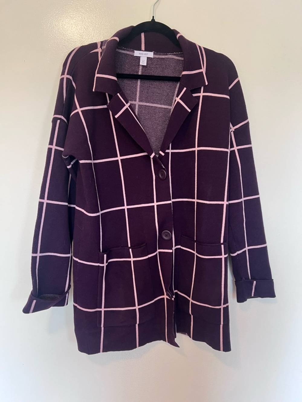 Nine West Women's Checkered Blazer 0051